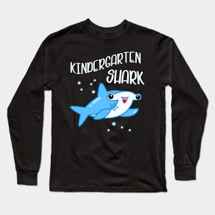 Kindergarten Shark Funny Kids Design Long Sleeve T-Shirt